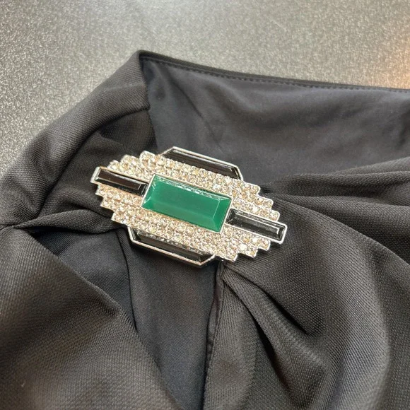 NWT Authentic RALPH LAUREN  Black One Shoulder Long Sleeve Top Petite L - Picture 4 of 10